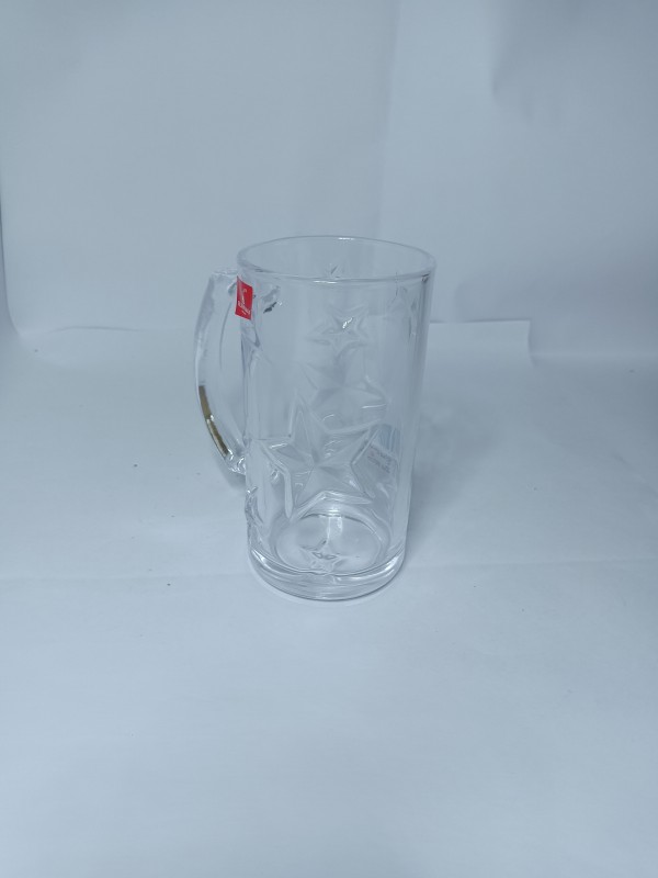 BLINKMAX Star Embossed Glass Mug – Set of 2 - Image 2