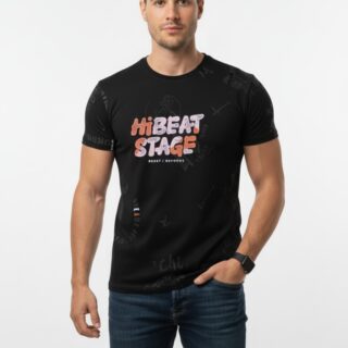 Black Tailored Fit Graphic T-Shirt