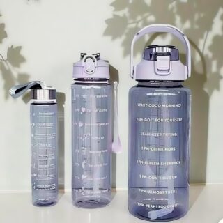 Motivational Time-Marker Water Bottles Set