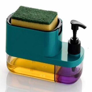 Dual-Chamber Soap Dispenser and Sponge Holder