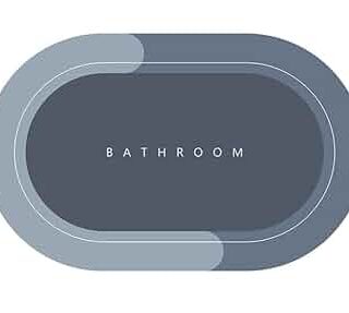 Quick-Dry Oval Bathroom Mat