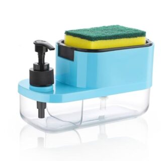 Dual-Chamber Liquid Soap Dispenser with Sponge Caddy
