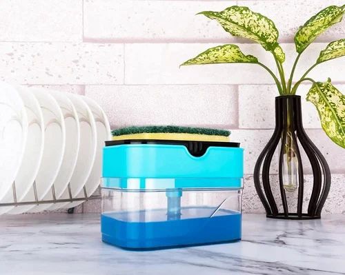 2-in-1 Dish Soap Dispenser with Sponge Holder - Image 2