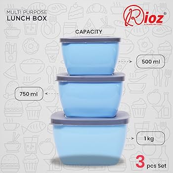 Rioz® SQUARE Multi-Purpose Lunch Box (or Container) - Image 2
