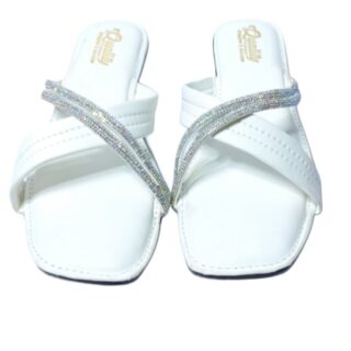 Blush Criss-Cross Diamante Sandal