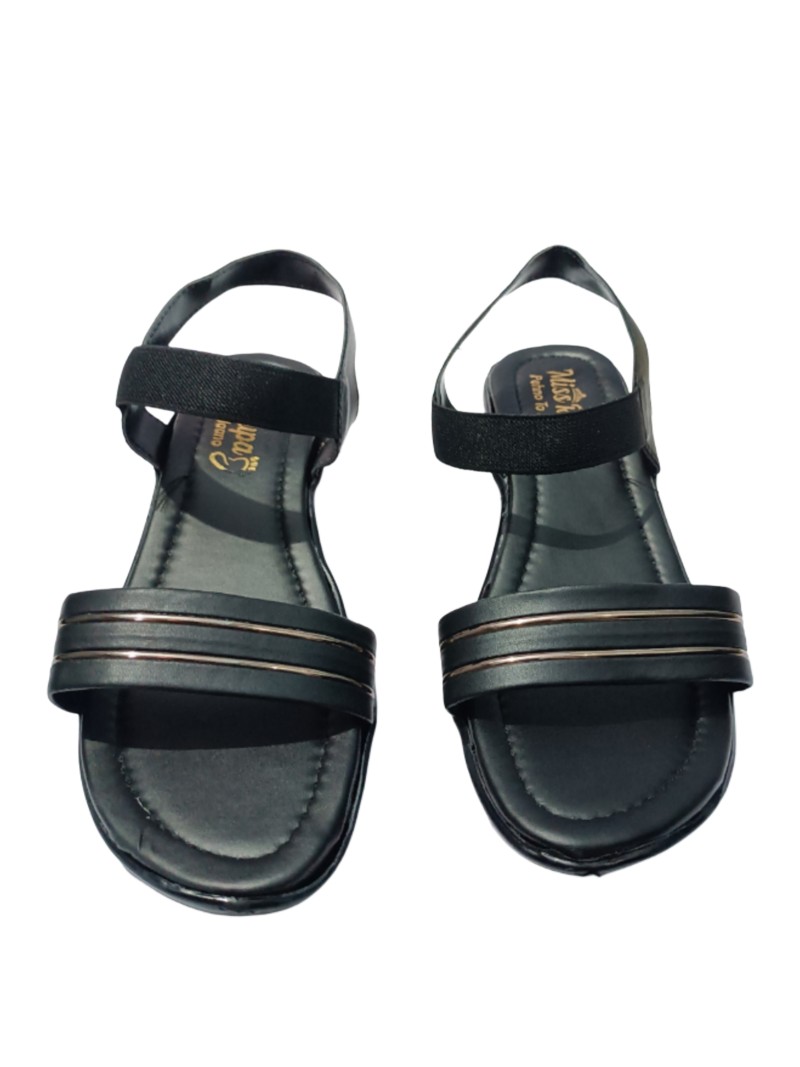 Black Flat Slingback Sandal