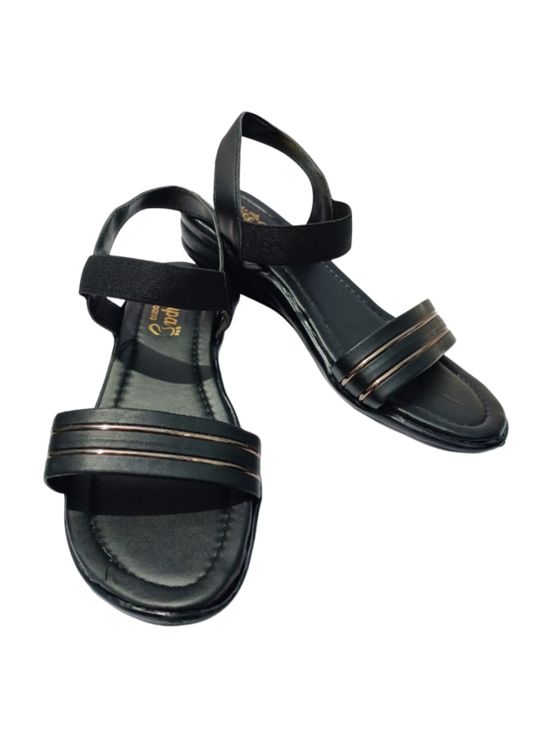 Black Flat Slingback Sandal - Image 2