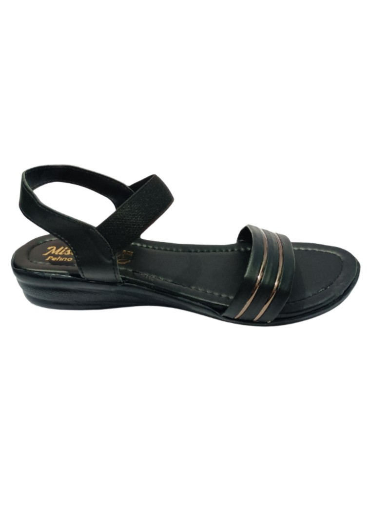 Black Flat Slingback Sandal - Image 3